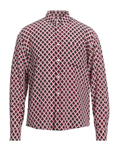 Valentino Man Shirt Red Size 16 Silk