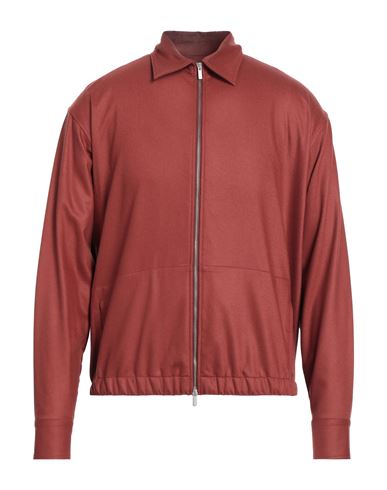 Pt Torino Man Jacket Brick Red Size 16 ½ Virgin Wool, Elastane