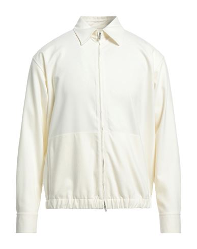 Pt Torino Man Jacket Ivory Size 14 ½ Virgin Wool, Elastane In White