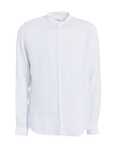 Selected Homme Man Shirt White Size 15 Linen