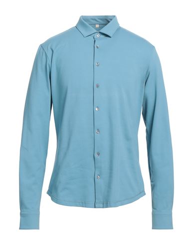 Q1 Man Shirt Pastel Blue Size 17 ½ Cotton, Elastane