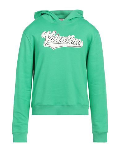 Valentino Garavani Man Sweatshirt Green Size M Cotton, Polyamide