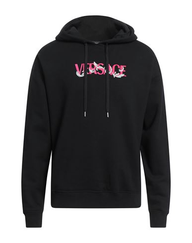 Shop Versace Man Sweatshirt Black Size Xxl Cotton