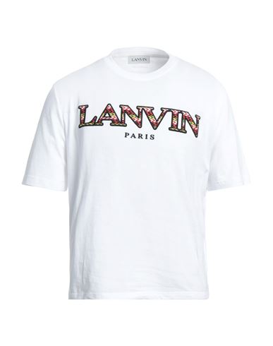 Lavin Lanvin Man T-shirt White Size S Cotton, Polyester