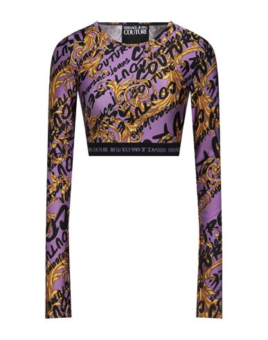 Versace Jeans Couture Woman Top Mauve Size 8 Polyamide, Elastane In Purple
