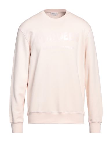 Alexander Mcqueen Man Sweatshirt Blush Size S Cotton, Elastane In Pink