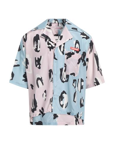 Shop Charles Jeffrey Loverboy Man Shirt Sky Blue Size L Silk, Cotton