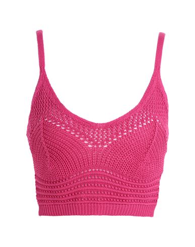 Vero Moda Woman Top Fuchsia Size Xl Cotton In Pink