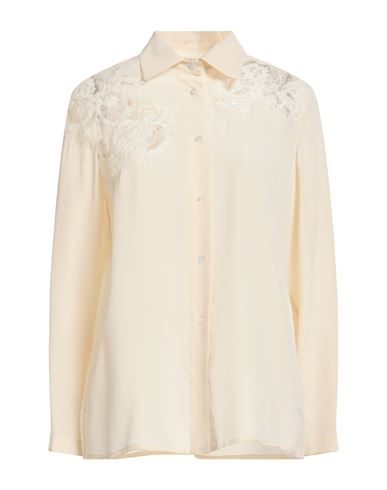 Gentryportofino Woman Shirt Cream Size 8 Silk In White