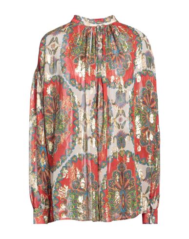 Etro Woman Blouse Red Size 10 Silk