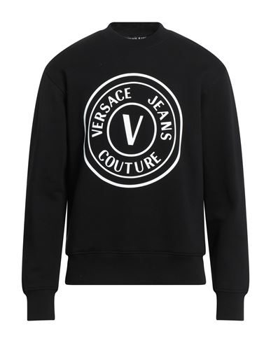 Shop Versace Jeans Couture Man Sweatshirt Black Size 3xl Cotton