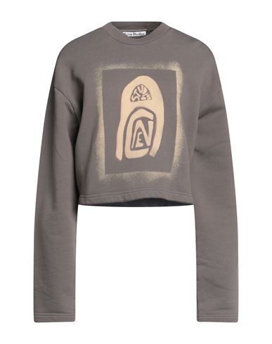 Acne Studios Woman Sweatshirt Dove Grey Size M Cotton