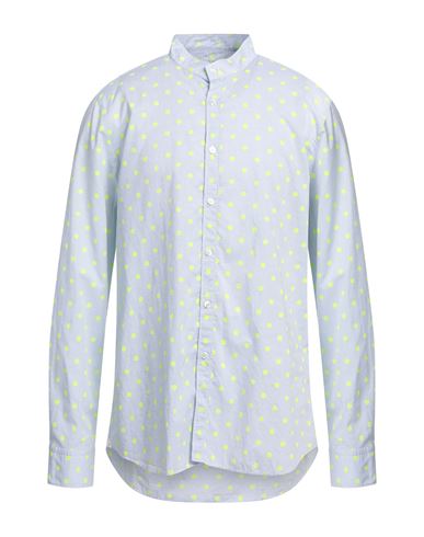 Bagutta Man Shirt Sky Blue Size 17 Cotton