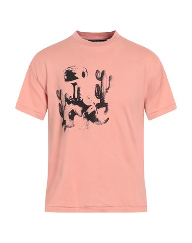 Neil Barrett Man T-shirt Salmon Pink Size M Cotton