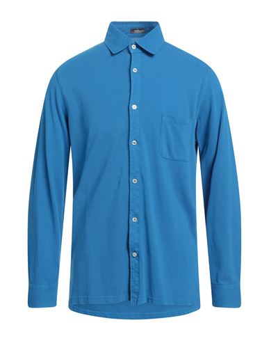 Rossopuro Man Shirt Bright Blue Size 6 Cotton