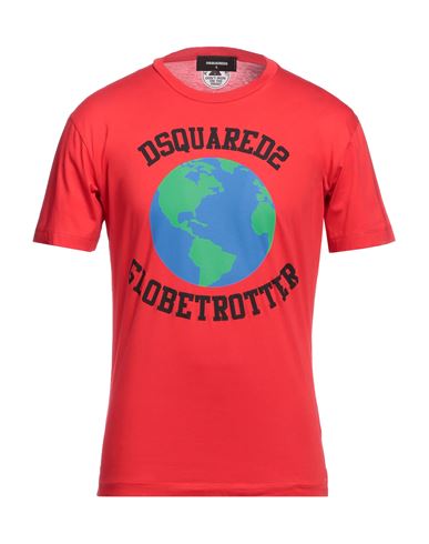 Dsquared2 Man T-shirt Red Size S Cotton