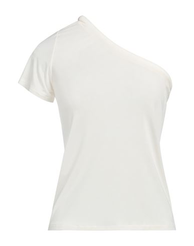 Merci .., Woman T-shirt Cream Size M Viscose In White