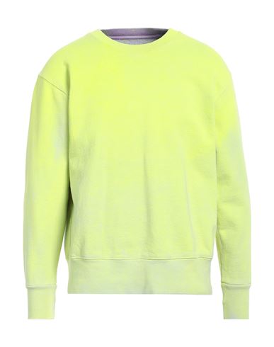 Notsonormal Man Sweatshirt Acid Green Size S Cotton
