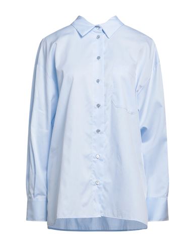 Solotre Woman Shirt Sky Blue Size 6 Cotton