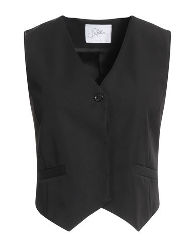 Soallure Woman Vest Black Size 6 Polyester, Elastane