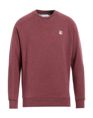 Maison Kitsuné Man Sweatshirt Garnet Size Xs Cotton In Red