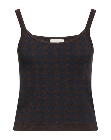 Vicolo Woman Top Dark Brown Size Onesize Viscose, Polyamide, Wool, Cashmere