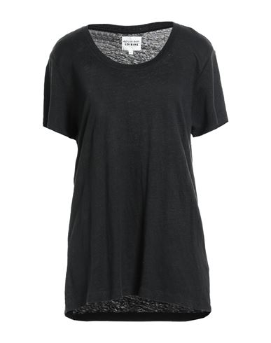 Alessia Santi Woman T-shirt Black Size 8 Linen