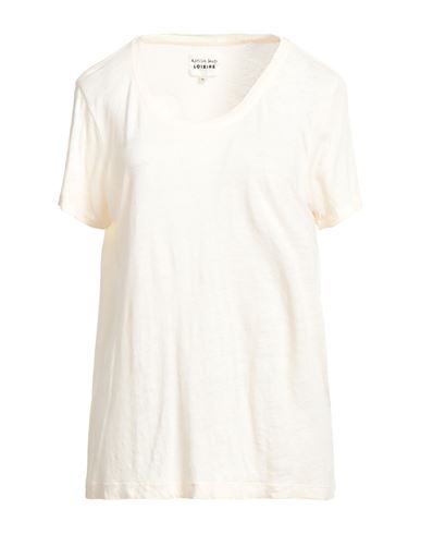 Alessia Santi Woman T-shirt Ivory Size 8 Linen In White