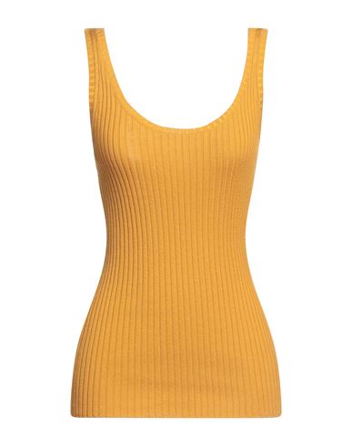 Chloé Woman Top Ocher Size M Wool, Cashmere In Yellow