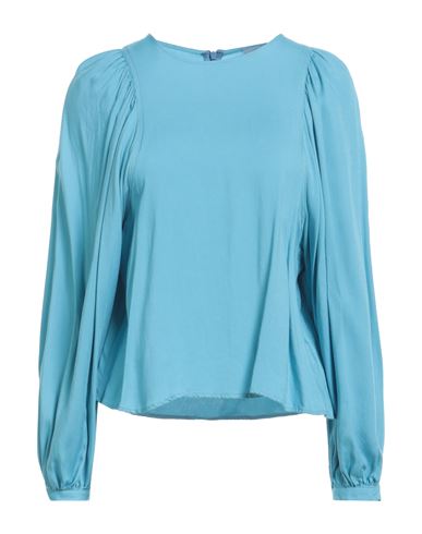 Merci .., Woman Top Sky Blue Size S Polyester