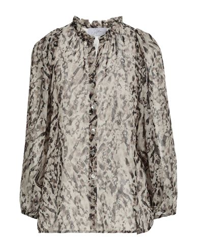 Soallure Woman Shirt Beige Size 6 Polyester