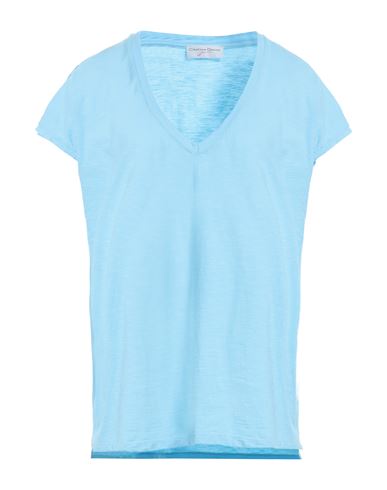Cristina Gavioli Woman T-shirt Azure Size M Cotton In Blue
