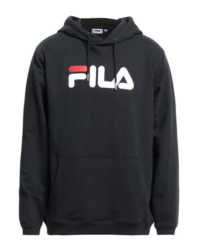 Fila Man Sweatshirt Black Size Xl Cotton, Polyester