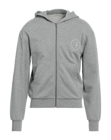 Shop Trussardi Man Sweatshirt Grey Size Xl Cotton, Elastane