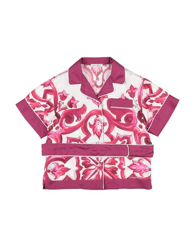 Dolce & Gabbana Toddler Girl Shirt Fuchsia Size 4 Silk In Pink