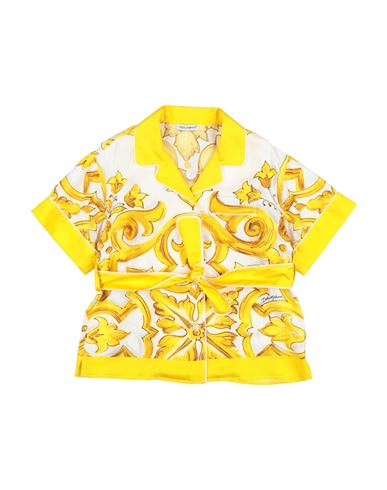 Dolce & Gabbana Toddler Girl Shirt Yellow Size 3 Silk In Yellow
