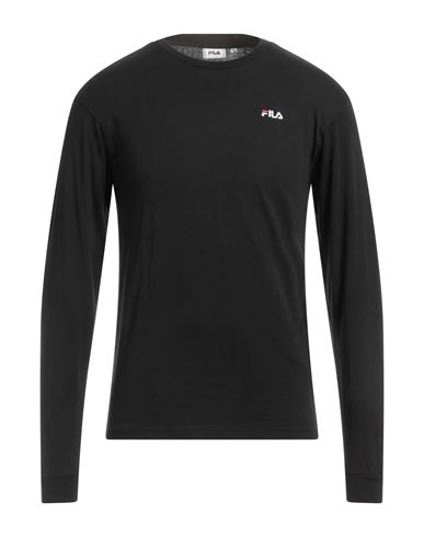 Fila Man T-shirt Black Size S Organic Cotton