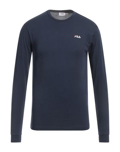 Fila Man T-shirt Navy Blue Size L Organic Cotton
