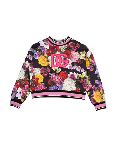 Dolce & Gabbana Babies'  Toddler Girl Sweatshirt Black Size 7 Cotton
