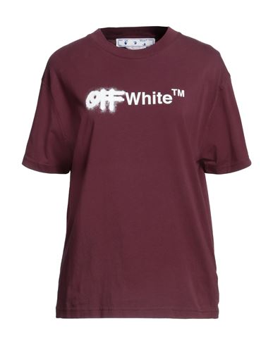 Off-white Woman T-shirt Garnet Size S Cotton In Red