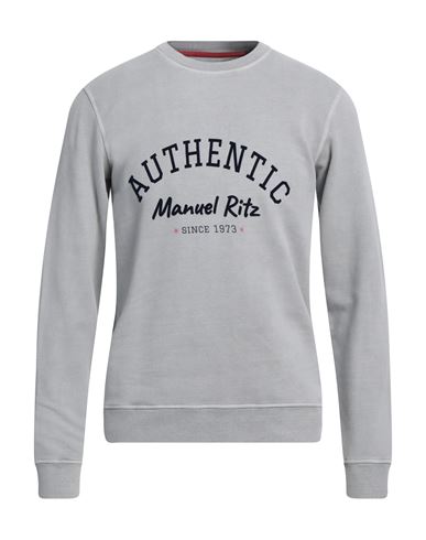 Manuel Ritz Man Sweatshirt Light Grey Size M Cotton, Elastane