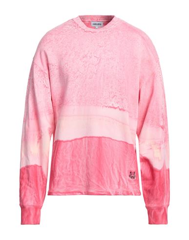 Kenzo Man Sweatshirt Pink Size M Cotton, Elastane