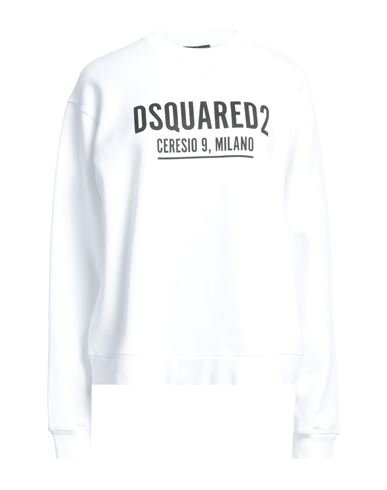 Dsquared2 Woman Sweatshirt White Size S Cotton, Elastane