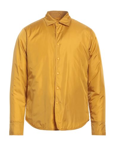 Shop Aspesi Man Jacket Ocher Size M Polyamide In Yellow
