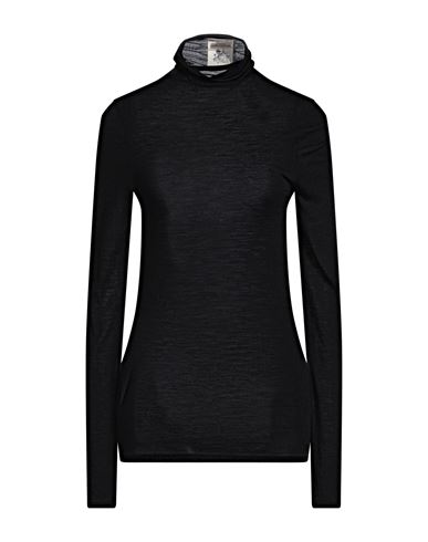 Semicouture Woman T-shirt Black Size M Wool, Polyamide