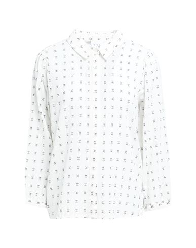 Vila Woman Shirt Ivory Size 8 Cotton, Polyester In White