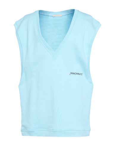 Hinnominate Woman Sweatshirt Sky Blue Size M Cotton