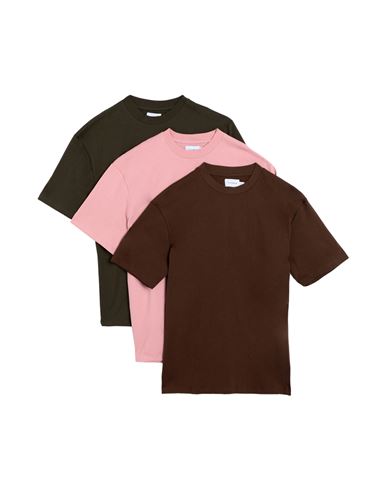 Topman Man T-shirt Brown Size Xl Cotton
