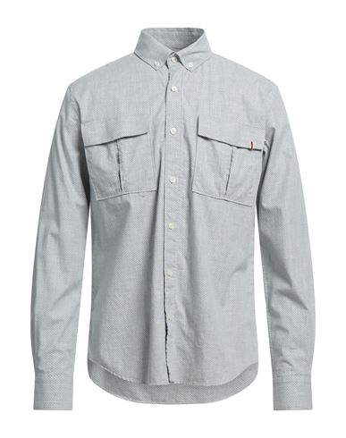 Portofiori Man Shirt Grey Size 16 Cotton