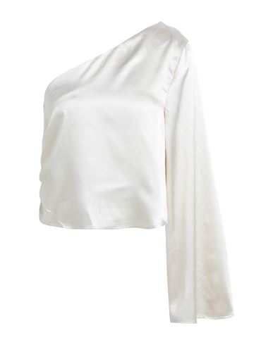 Vila Woman Top Ivory Size 6 Polyester, Elastane In White